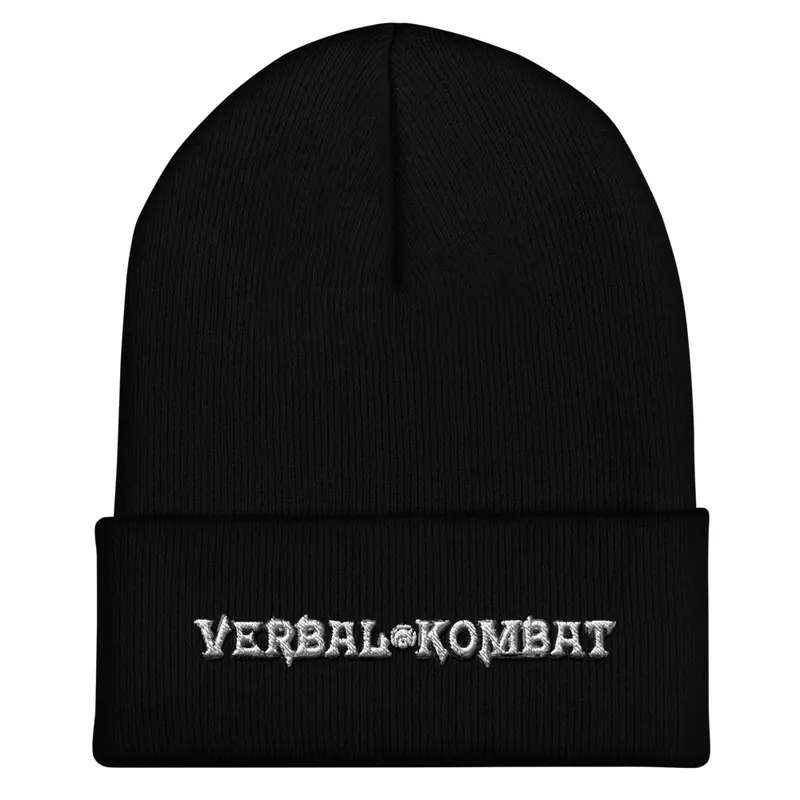 VERBAL KOMBAT Beanie/ White Letters 