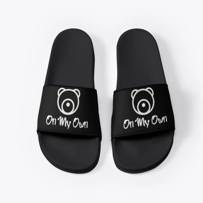 OMO Black Slides/White Logo