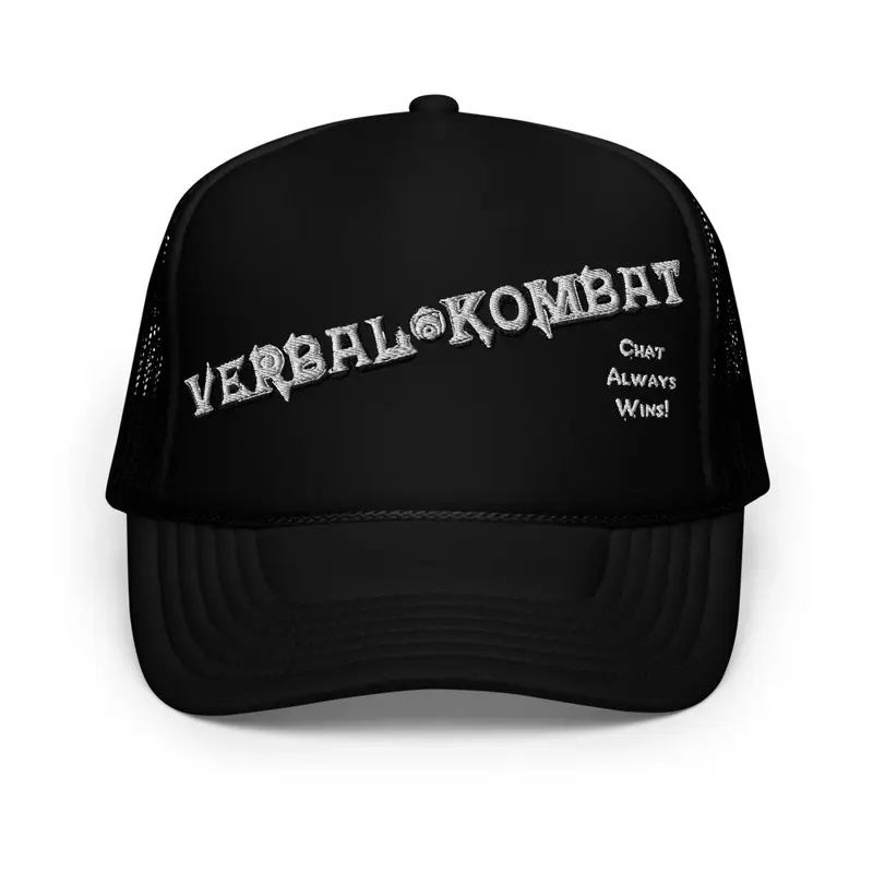 VERBAL KOMBAT Trucker Black/White Logo